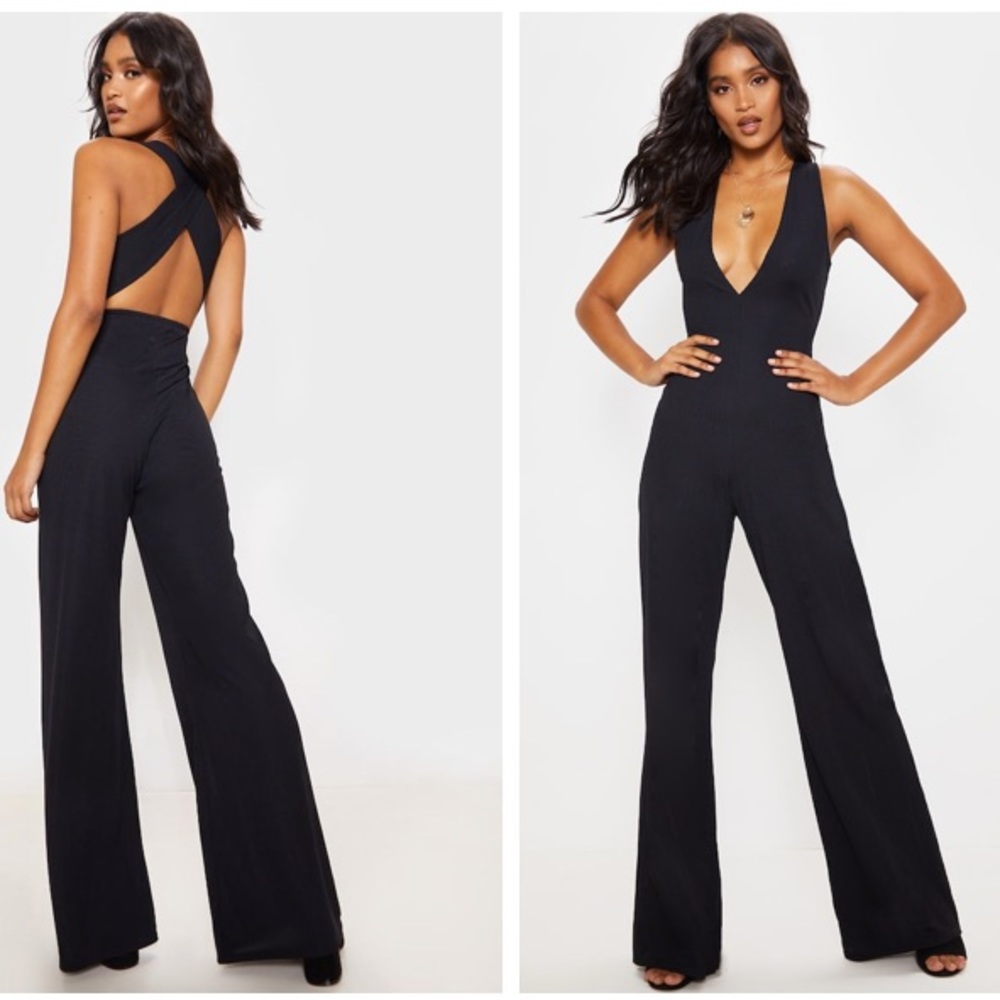 Express Black Backless Jumpsuit